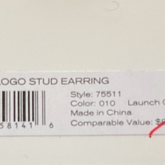 NEW- Tory Burch Enamel Logo Earrings - Picture 2 of 3